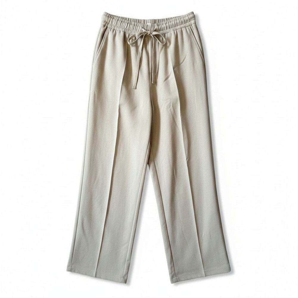 Treasure & Bond Nordstrom New Womens Pull On Wide Leg Pants Cream Small Neutral